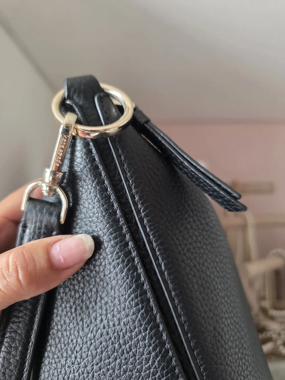 Kate Spade Black Leather Hobo Shoulder Bag